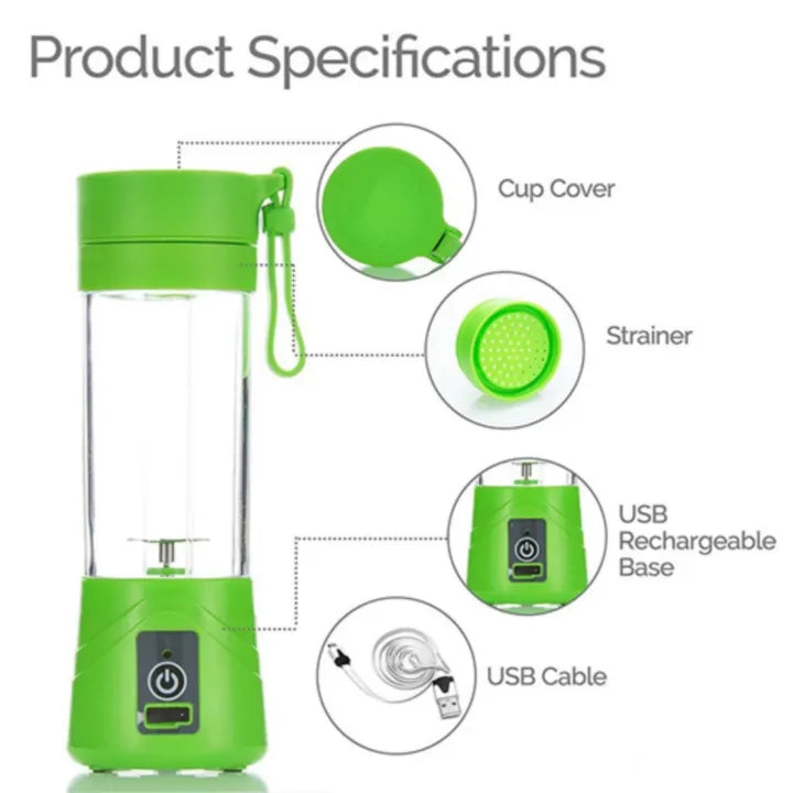 Portable USB Rechargeable Blender – Fresh Smoothies Anytime, Anywhere
